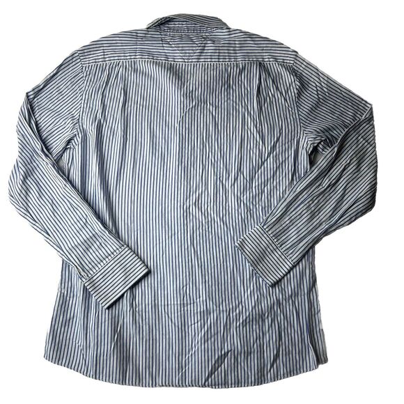 Tommy Hilfiger 16.5 34/35 Men’s Button Up Dress Shirt Seersucker White Blue Norm - Picture 6 of 11